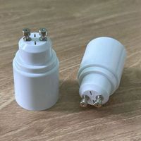 Adaptateur de lampe en plastique blanc ivoire GU10 vers E27, support de douille à vis pour abat-jour, base de lampe CFL, vente directe usine, garantie 2 ans