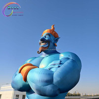Mascotte gonflable géante de 6 m, personnage de dessin animé bleu, décoration d'activité, accessoire publicitaire