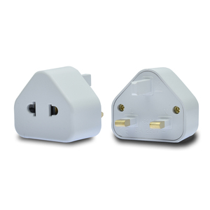 EU chúng tôi để UK cắm adapter được xây dựng trong cầu chì 5A type-một phẳng <span class=keywords><strong>2</strong></span> pins Euro Vòng chân chuyển đổi điện cho máy cạo râu bàn chải đánh răng điện đèn - Product Image 1