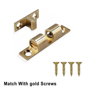 Loquet de porte de meuble moderne en laiton massif, loquet à ressort réglable avec vis offertes, options 1-1/2 et 2 pouces - Product Image 2