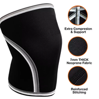 Vente en gros personnalisée haltérophilie genouillères en néoprène Rodilleras 7mm gymnastique sport Compression genouillères soutien orthèse