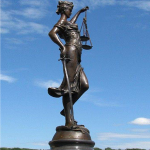 Statue de la Déesse de la Justice en bronze, taille personnalisée, pour intérieur/extérieur, cadeau pour <span class=keywords><strong>avocat</strong></span>, grande sculpture. - Product Image 6