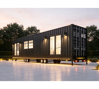 Conteneur maritime modulaire personnalisable pour habitation, structure en acier extérieure avec panneaux sandwich pour bureau