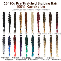 EXpression 3X 26 pouces Mèches à tresser pré-étirées en vrac pour la vente en gros Ez Braid 100% Kanekalon Mèches à tresser EXpression pré-étirées