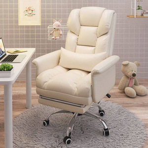 Boss <b>Office</b> Chair Home Comfortable Sedentary Sofa Reclining <b>Desk</b> Computer Leather Seat Backrest Lifting Five-Star Base Casters - Product Image 5