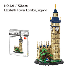 Torre <span class=keywords><strong>Elizabeth</strong></span> de Londres, Reino Unido, 738 Piezas, Bloques de Construcción de Plástico ABS de Partículas Pequeñas, Serie de Arquitectura Mundial - Product Image 3
