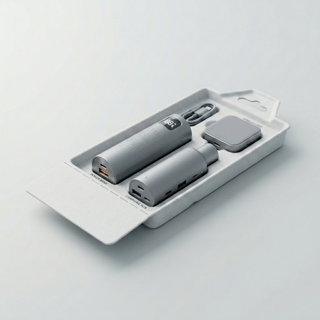 Custom White Molded Pulp Electronics Tray Biodegradable Protective Insert for Consumer Electronic Packaging