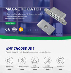 पेशेवर मानक स्टेनलेस स्टील चुंबकीय दरवाजा कैचर आधुनिक डिजाइन लैच रसोई होटल धातु चुंबक कैचर के लिए करीब - Product Image 6