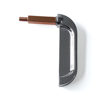 Poignée de porte en alliage de zinc chromé, levier de préhension, pièces de quincaillerie pour véhicules, autobus scolaires, poignées de secours extérieures