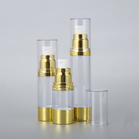 Flacon pompe sans air pour cosmétiques de voyage, flacon vide rechargeable pour lotion, crème, sérum, liquide