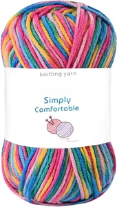 Fil fantaisie coton lait floral teint en sections dégradées à cinq brins, laine pour bébé, laine de moyenne épaisseur, pour tricot à la main et crochet de chaussures de poupée - Product Image 1