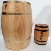Baril à vin en bois de 50 L avec support, à l'intérieur du sac