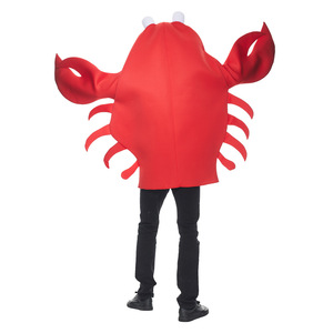 Costume de crabe Eraspooky pour adulte, unisexe, en polyester rouge, tenue d'animal marin pour Halloween - Product Image 5