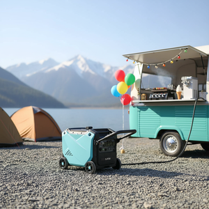 Générateur d'essence portable 10 kW pour <span class=keywords><strong>camping</strong></span> familial, 50/60 Hz, 220/230 V, refroidissement par air, démarrage manuel, sortie USB, 4 temps, grand réservoir de 25 L avec roues - Product Image 5