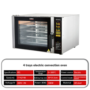 Lò nướng đối lưu 4 khay đa năng dùng làm bánh và bánh mì, dùng cho thương mại và gia đình - Product Image 2