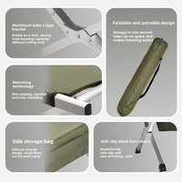 Lit pliant en métal TOPIND à prix avantageux, en alliage d'aluminium, lit simple pliable pour le camping