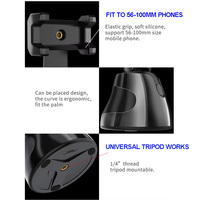 YTGEE Nouveau Support de Téléphone Universel Rotatif à 360 Degrés avec Stabilisateur Gimbal et Suivi Automatique du Visage pour Vente en Gros
