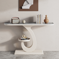 Table d'entrée moderne et simple de style chinois crème Wind Light Luxury Rock Board New Chinese Style