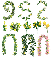 Vigne de citron artificielle pour décoration intérieure, ornement de jardinage en mousse avec fruits de citron, accessoires de photographie