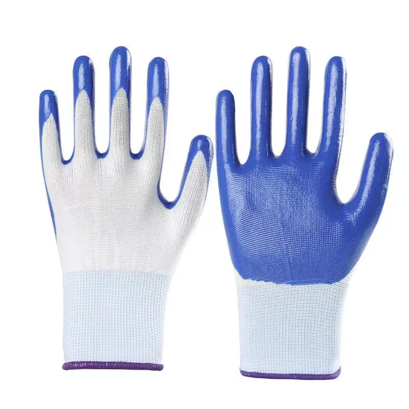 Meilleure vente de gants en nitrile haute densité durables résistants aux coupures gants de protection de sécurité imperméables pour bâtiments industriels