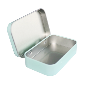 食品グレード空の安い小型ポータブル金属ブリキキャンディーカプセル包装箱カスタムブレスミント缶ヒンジ付き - Product Image 3