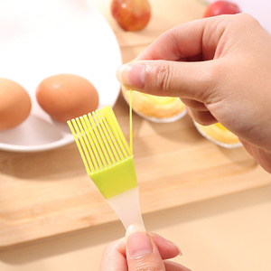 Silicone Oil Brush Pink Orange Yellow Bristle <b>PP</b> Handle Oven Safe Dishwasher Safe For Baking Grilling Air Fryer Use - Product Image 2