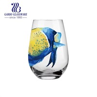 Verre à eau en forme d'œuf classique avec logo personnalisé, soufflé, vente en gros, prix bas, utilisation quotidienne, 550 ml, verre à boisson