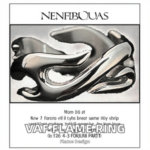 Mát đánh bóng thép không gỉ Vòng tốt ngọn lửa bất thường anillo de llama cho đám cưới đính hôn món quà Đảng kỷ niệm - Product Image 3