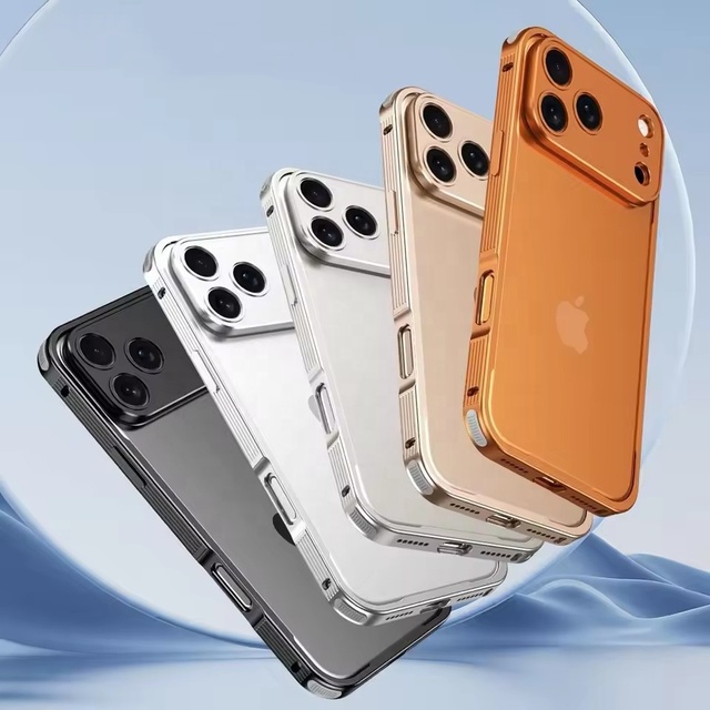 Aviation Aluminum Alloy Frame Bumper Phone Case for iPhone 17 Pro Max 16 Plus 15 14 13 Metal Lens Protection Shockproof Cover