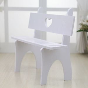 Yu Mo Hanging Chair <b>Plastic</b> Craft Ornament Small <b>Bench</b> With Heart Cutout For Home Decor - Product Image 4