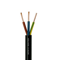 Cables Eléctricos de Cobre Trenzado de 2 Hilos, Clase 1, 300/500V H05VV-U, 450/750V H07VV-U, BVV, con Aislamiento de PVC para Construcción