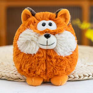 Ensemble de jouets en peluche d'animaux de la jungle - Chèvre, <span class=keywords><strong>loup</strong></span>, <span class=keywords><strong>renard</strong></span> et ours brun super doux, rembourrage en coton PP, compagnon anti-stress et cadeau - Product Image 3