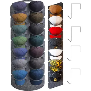 Hat Racks For Baseball Caps 2 Size 21 Pocket Over The Door Hat Organizer Holder With 4 Metal Hooks Felt Hanging Cap Organizer