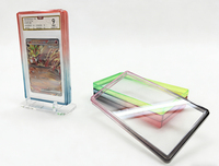 Pare-chocs antichoc en TPU à paillettes dégradées avec panneau arrière, logo personnalisable pour la dalle de carte PSA 35PT de cartes Pokémon Sport TCG gradées