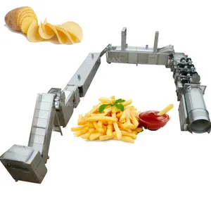 Sıcak satış patates cipsi makinesi aperatifler makinesi patates gevrek işleme ekipmanları fransız kızartma üretim hattı
