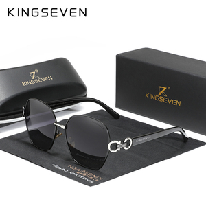 KINGSEVEN <span class=keywords><strong>2022</strong></span> Lunettes de soleil carrées vintage papillon pour femmes, design rétro à double anneau, protection UV400, verres dégradés, nouvelle marque, modèle 7898 - Product Image 4