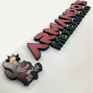 Letrero Luminoso Personalizado con Letras en Canal Retroiluminadas en Rojo y Verde con Gráfico de <span class=keywords><strong>Cactus</strong></span> Mexicano para Restaurante Mexicano - Product Image 3