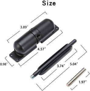 Chiudiporta Automatico di Sicurezza a Molla Facile da Installare per Convertire Porte a Battente in Autochiudenti Colore Bianco/Nero - Product Image 4