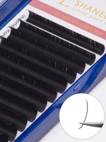 Extension de cils professionnelle personnalisée en cachemire noir mat cils plats J B C D Curl 0.15 0.20 0.25 extensions de cils à pointe fendue plate