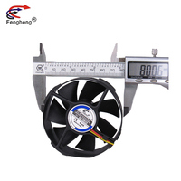 Ventilateur de refroidissement rond 80 mm 12 Vcc 24 Vcc 5000 tr/min 80x80x25 mm 8 cm 8025 Ventilateur axial sans balais CC pour évacuation de chaleur