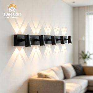 Lampe murale LED 4W 6W 8W pour extérieur et intérieur, hôtel, lumière linéaire ascendante et descendante, lumineuse, moderne, minimaliste, étanche, pour jardin - Product Image 4