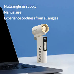 3000MAh Có Thể Sạc Lại Công Suất Cao Fan Turbojet Hiển Thị Kỹ Thuật Số Làm Mát Bằng Không Khí Có Thể Gập Lại Cầm Tay USB Nhựa Mini - Product Image 4