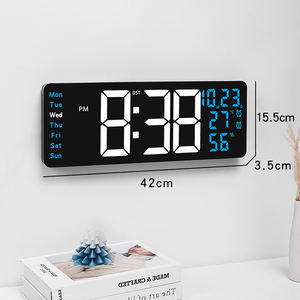 Horloge <span class=keywords><strong>murale</strong></span> numérique LED extra-large pour décoration de salle de classe, système médical, grand écran, importateur, avec affichage de la température - Product Image 3