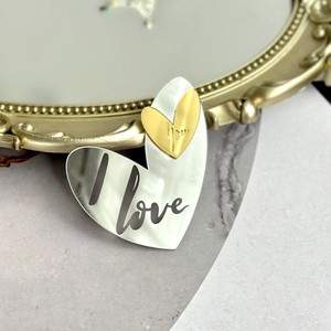 น้ำผึ้งและความหวาน ตกแต่งเค้กอะคริลิครูปหัวใจ วันวาเลนไทน์ ท็อปเปอร์คัพเค้ก สไตล์อินส์ สองสี - Product Image 3