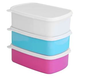 Multicolor Plastic Blank Boxes Kids Bento Sublimation <b>Lunch</b> Box - Product Image 1