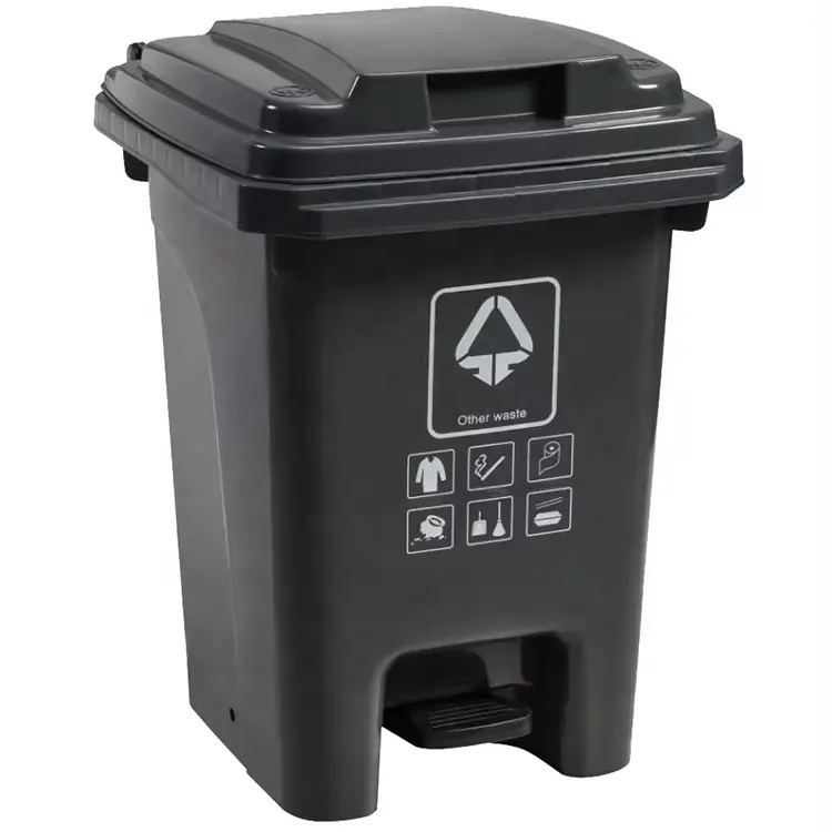 60L nhà lớn sử dụng nhà bếp Nhựa thùng rác có thể trong nhà đẩy nắp thùng rác bin Thùng rác với chất lượng cao