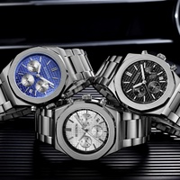 Montre chronographe à quartz pour homme, étanche, en acier inoxydable 316L, avec logo personnalisé, mouvement japonais Miyota, fabrication en gros