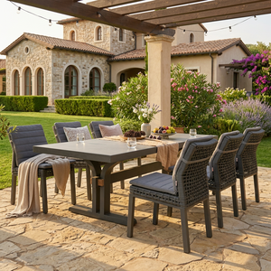 Sedia da pranzo da esterno OSMEN <span class=keywords><strong>LUMI</strong></span> 2.0, impermeabile, resistente ai raggi UV, in vimini, per giardino, <span class=keywords><strong>ristorante</strong></span>, patio. - Product Image 2
