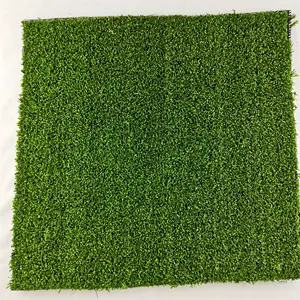 Hierba corta artificial ambiental verde barata de 10-15mm para césped sintético de campo de tenis
