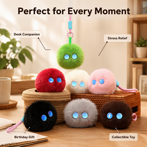 Pendentifs de sac en peluche <span class=keywords><strong>Rabot</strong></span>, rembourrés en coton PP, cadeaux mignons, compagnon intelligent en fourrure, animal de compagnie IA, jouet parlant intelligent en peluche - Product Image 4